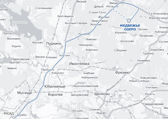 Где находиться озеро медвежье