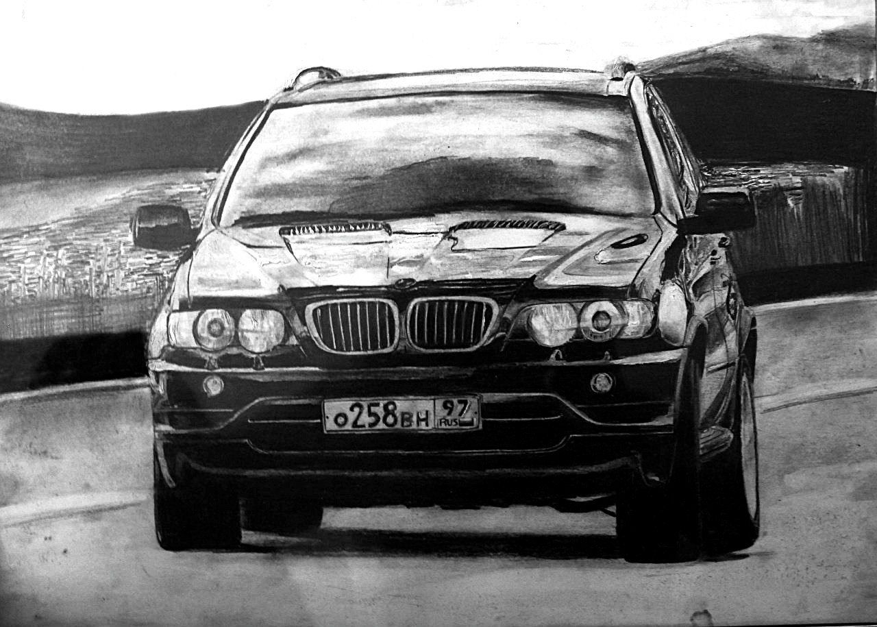 BMW x5 e53 рисунок