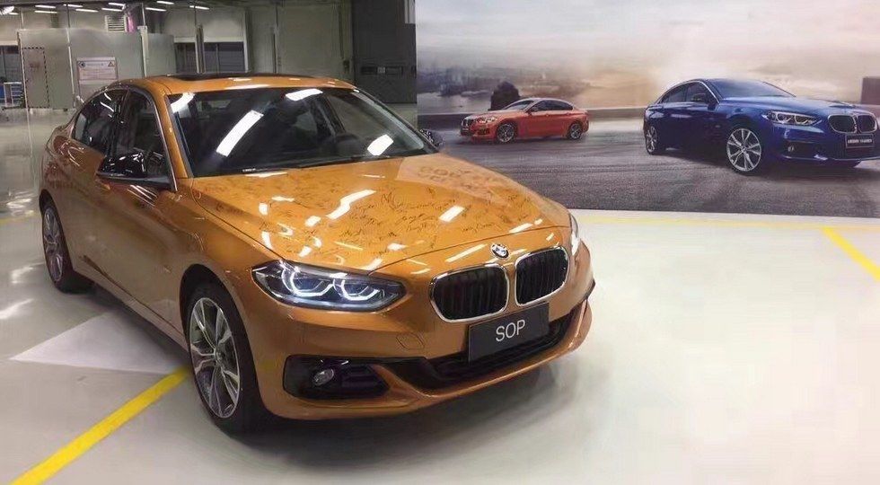 Бмв 19 года. BMW 1 China. BMW 1 Series sedan. BMW Brilliance. Китайский БМВ седан.