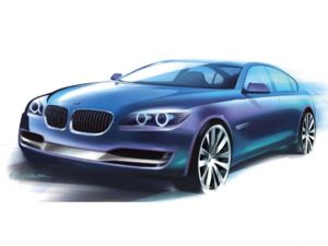 bmw 7 series activehybrid concept front drawing 1600x1200