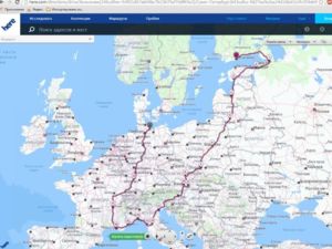 карта южноевропейского путешествия