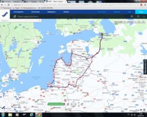 карта прибалтийского путешествия