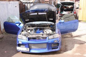 Наш гаражжж 1000hp skyline gtr
