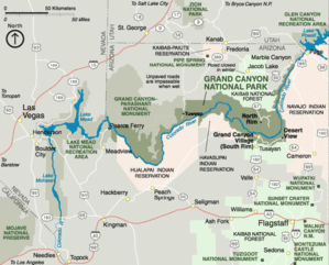 grand canyon area map