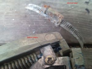 ремонт водительской ручки двери из простого ржавого хомута (22 на 32)