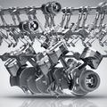 V8 Car engine. Concept of modern car engine. High resolution 3d render